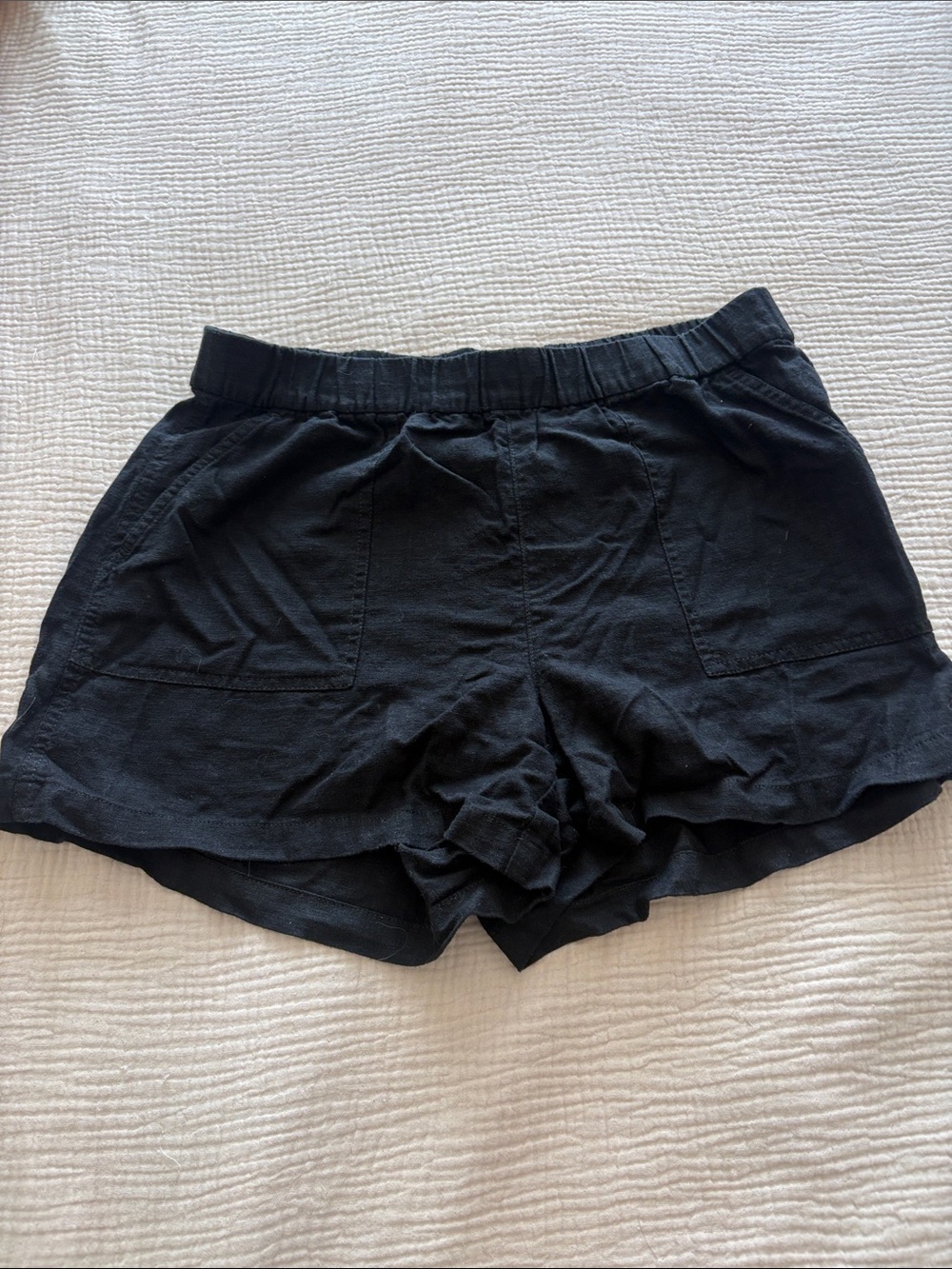 J. Crew Factory Black Elastic-Waist Athletic Shorts